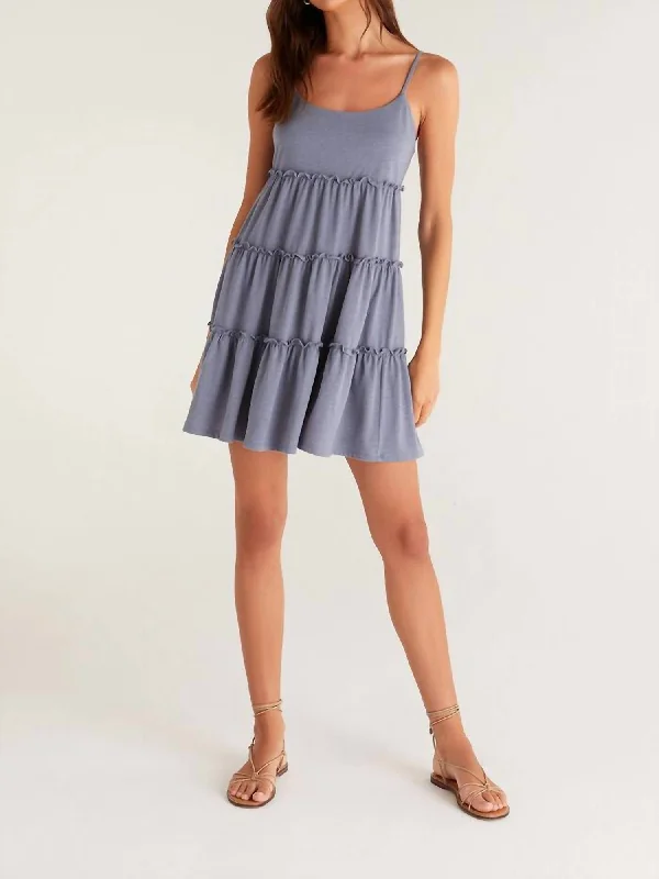 Carina Dress In Worn Indigo