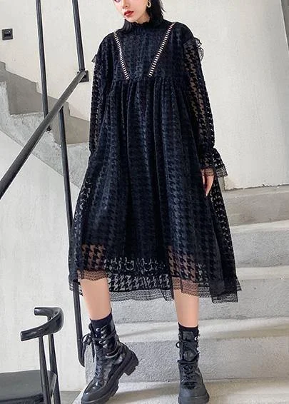 Limited Stock – Get Yours Before It's Gone Chic black cotton Tunics hollow out cotton robes o neck Dresses Limited Stock – Get Yours Before It's Gone Chic black cotton Tunics hollow out cotton robes o neck Dresses