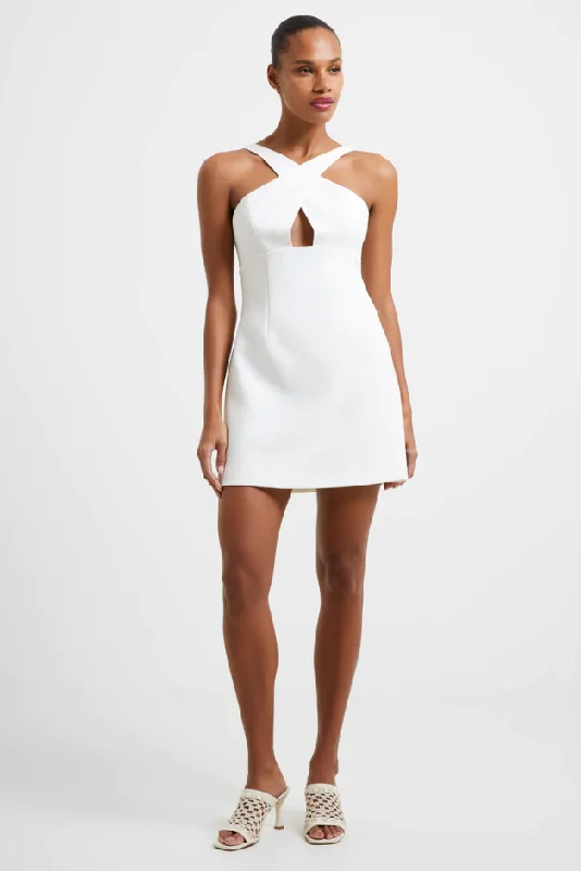 End-Of-Week Exclusive Deals Summer White Whisper Ruth Crossover Neck Dress