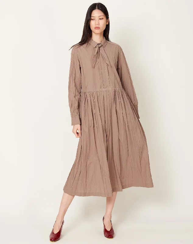 Huge Price Cuts On Your Must-Haves Okinawa Tie Neck Dress in Pink Beige