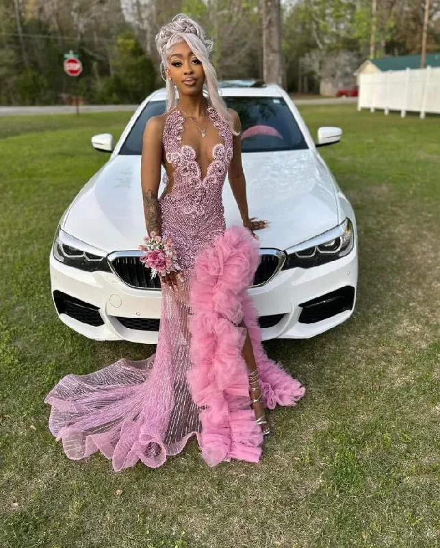 Best Prices Of The Season Pink Sparkly Long Trumpet Evening Birthday Dresses For Black Girl Luxury Diamond Gillter Ruffles Prom Ceremony Gala Dress Best Prices Of The Season Pink Sparkly Long Trumpet Evening Birthday Dresses For Black Girl Luxury Diamond Gillter Ruffles Prom Ceremony Gala Dress