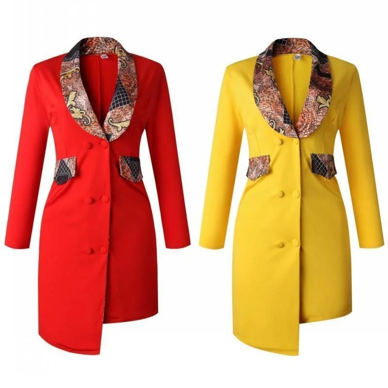 Flash Deals For A Limited Time Candice Africa Print Blazer Dress