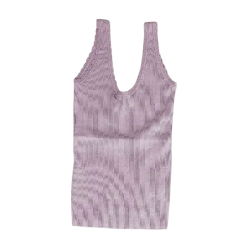 Lavender Solid Knit Top