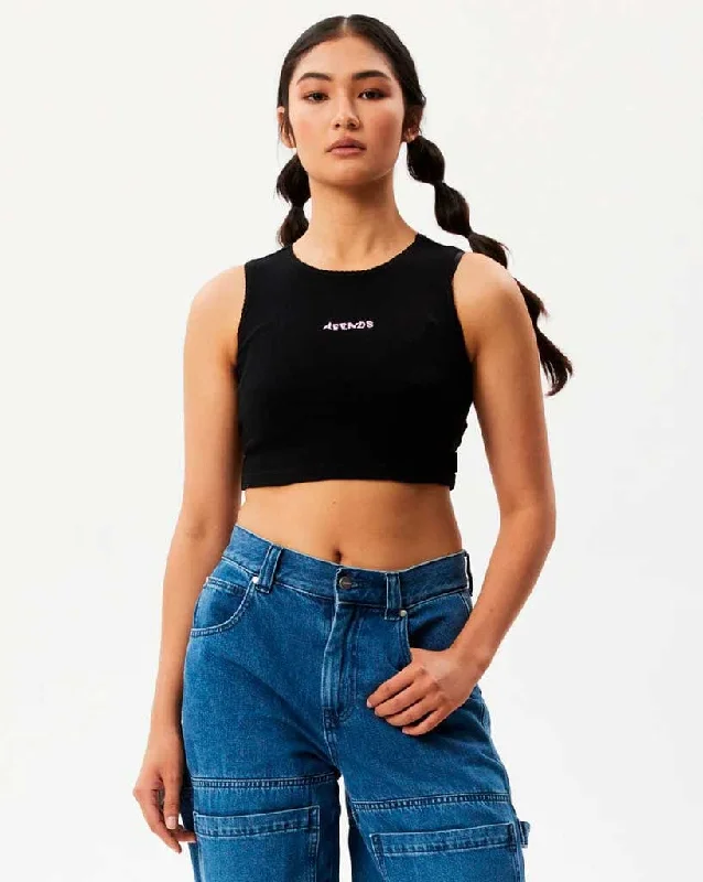 Lilah - Pointelle Cropped Tank