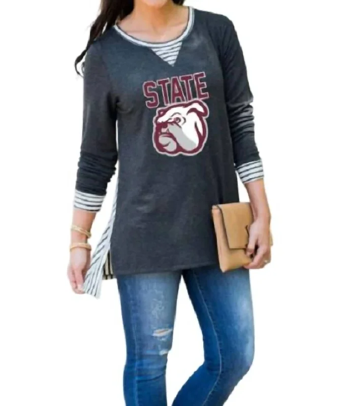 Mississippi State University Tunic In Grey