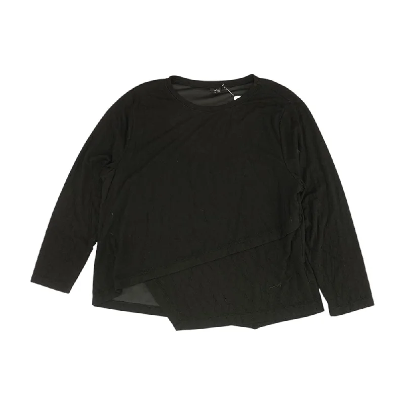 Black Solid Knit Top