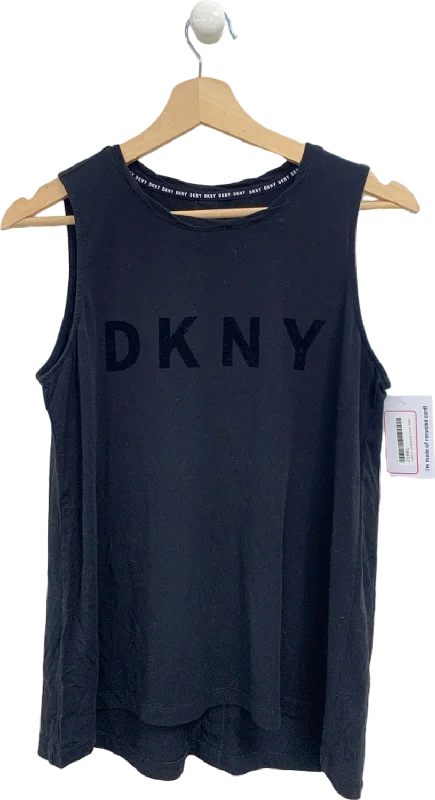 DKNY Black Sleeveless Top UK S