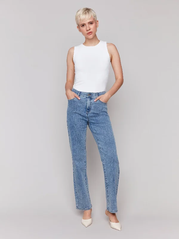 Charlotte Straight Leg Jeans - Light Blue