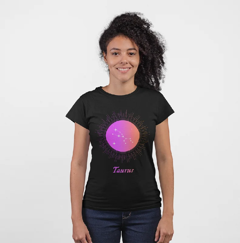 Womens Taurus Gradient Zodiac T-Shirt