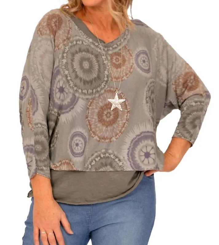 2Pc Tunic Top In Medallion