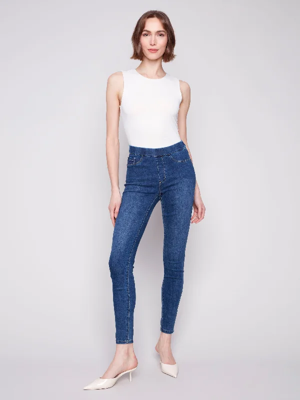 Denim Pull-On Pants - Indigo