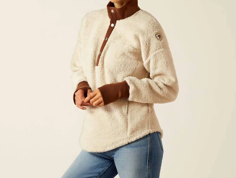 Doyen Sweatshirt In Natural/soft Silt