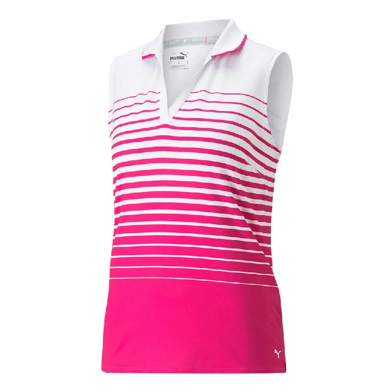 Puma - Women's MATTR Stripe Sleeveless Golf Polo (537496 12)