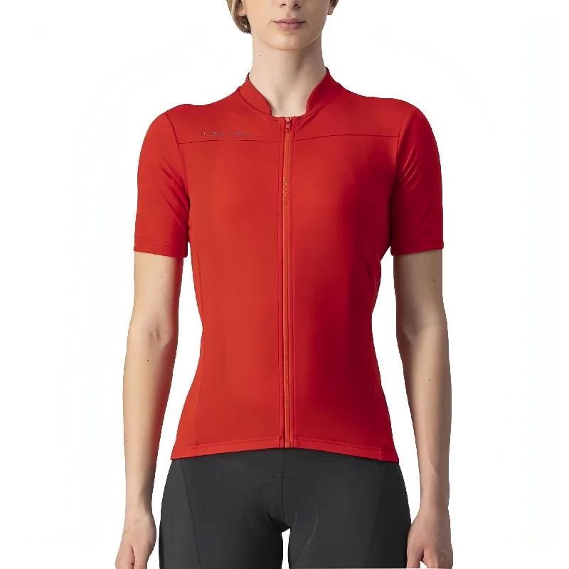 Castelli Anima 3 Short Sleeve Womens Cycling Jersey - Red