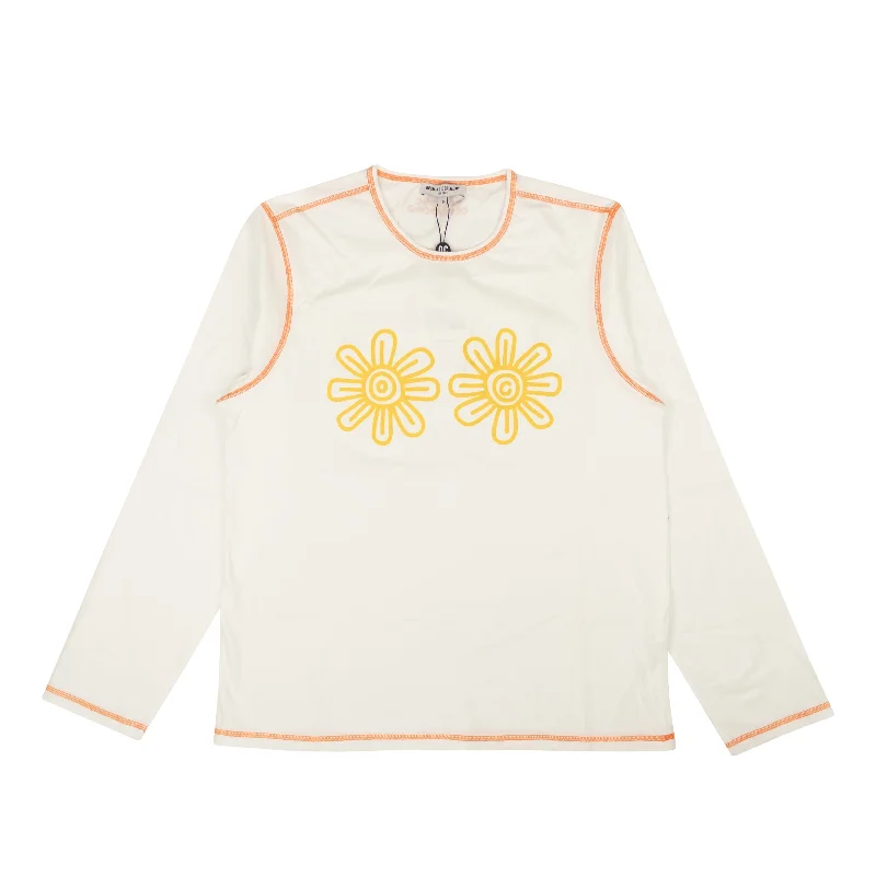 Optic White Flower Long Sleeve T-Shirt