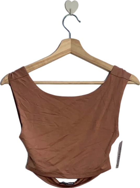 Fashion Nova Brown Sleeveless Top XS