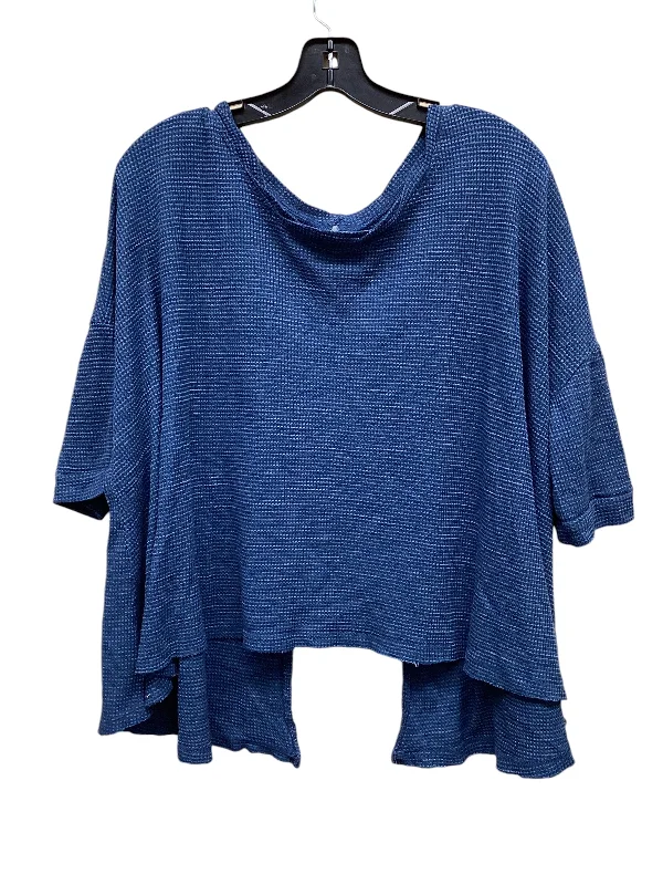 Top Long Sleeve By Free People In Blue