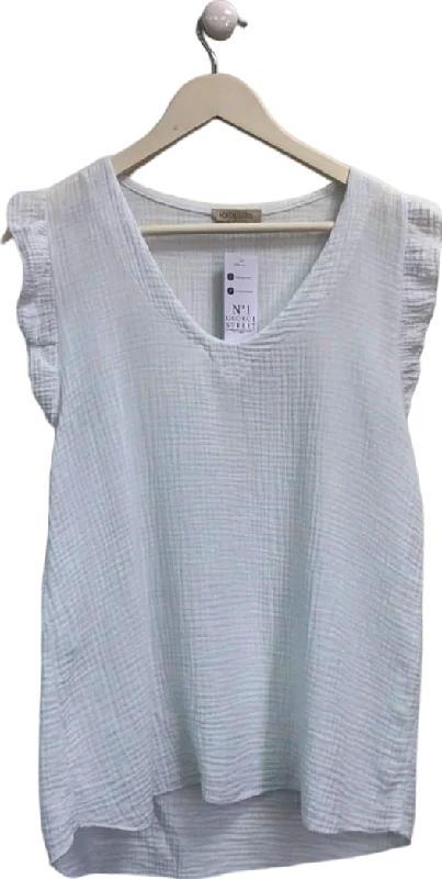 New Collection White Sleeveless Top One Size