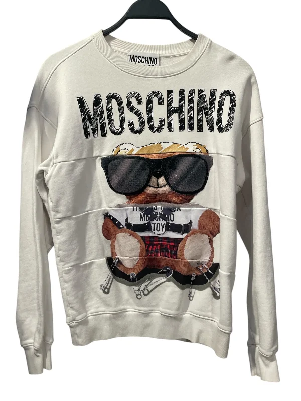 MOSCHINO/Sweatshirt/36/Graphic/Cotton/WHT/TEDDY BEAR