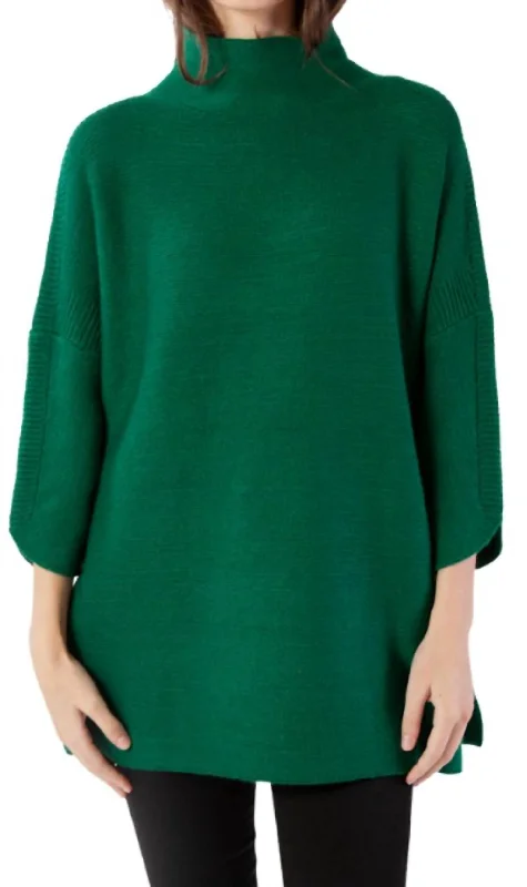 Boho Tunic Top In Emerald