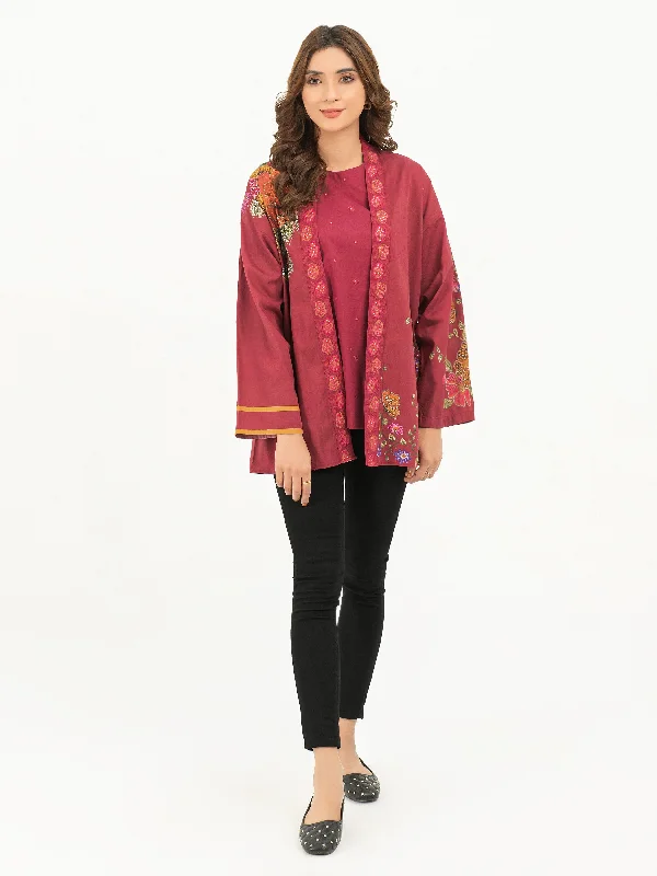 2 Piece Embroidered Winter Cotton Cardigan