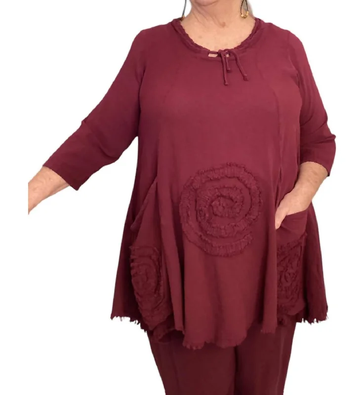 Circle Tunic Top In Beet