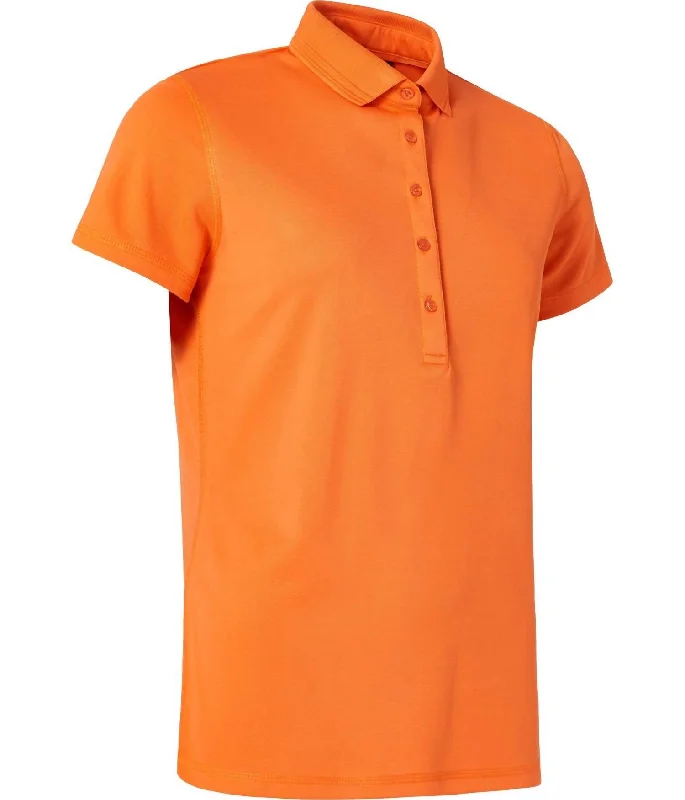 Ladies Clark Short Sleeve Polo Shirt In Mandarine