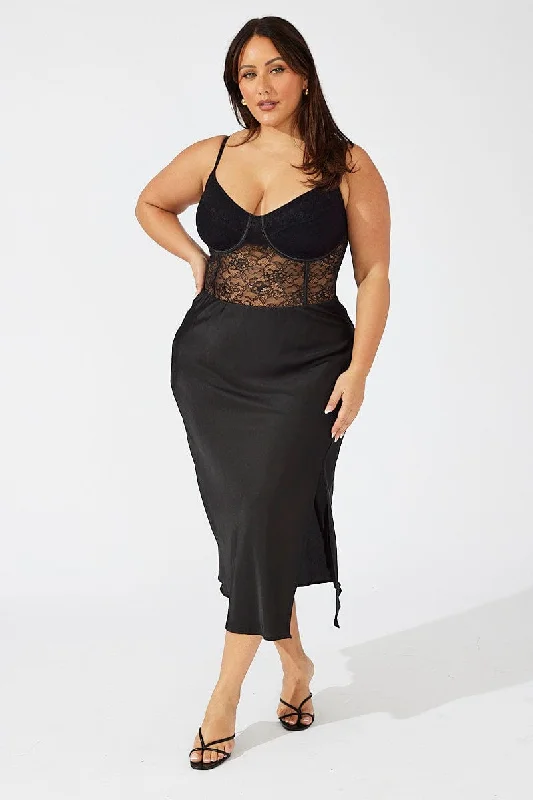 Black Bodysuit Sleeveless Lace