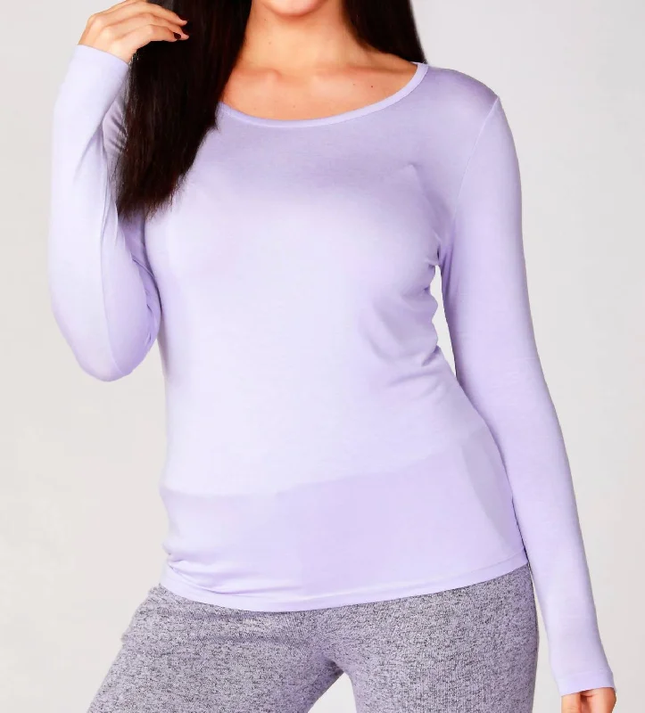 Scoop Neck Top In Lilac