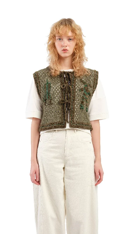 Selk'Nam Graphic Crochet Vest