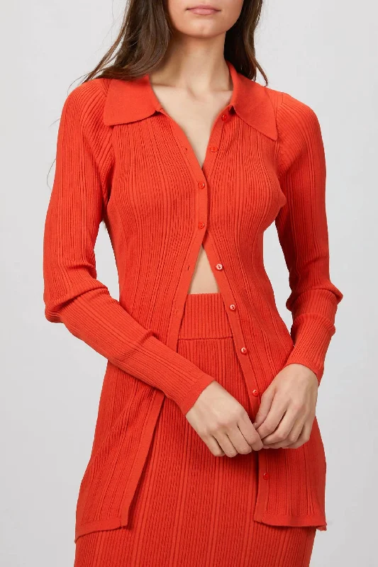 Di Knit Top In Fire