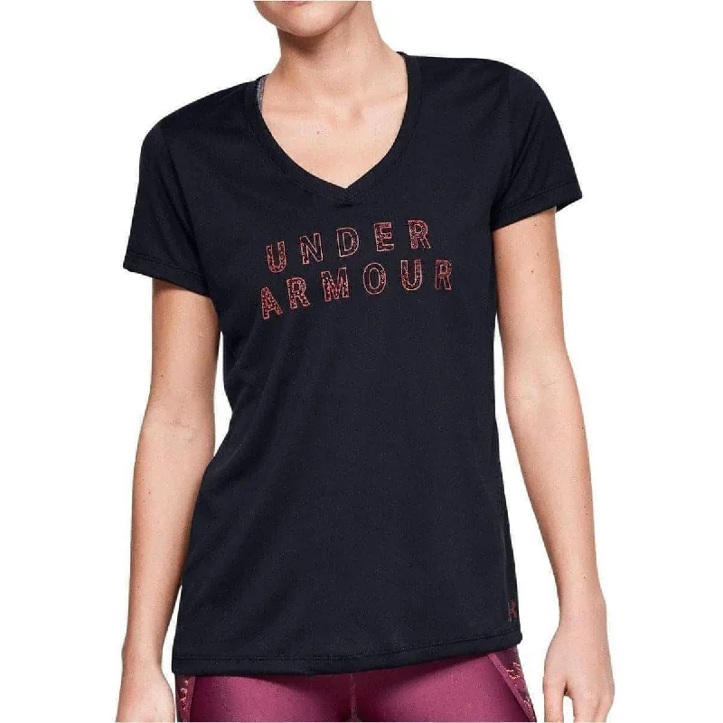 Under Armour Tech Graphic Short Sleeve Womens Training Top - Black