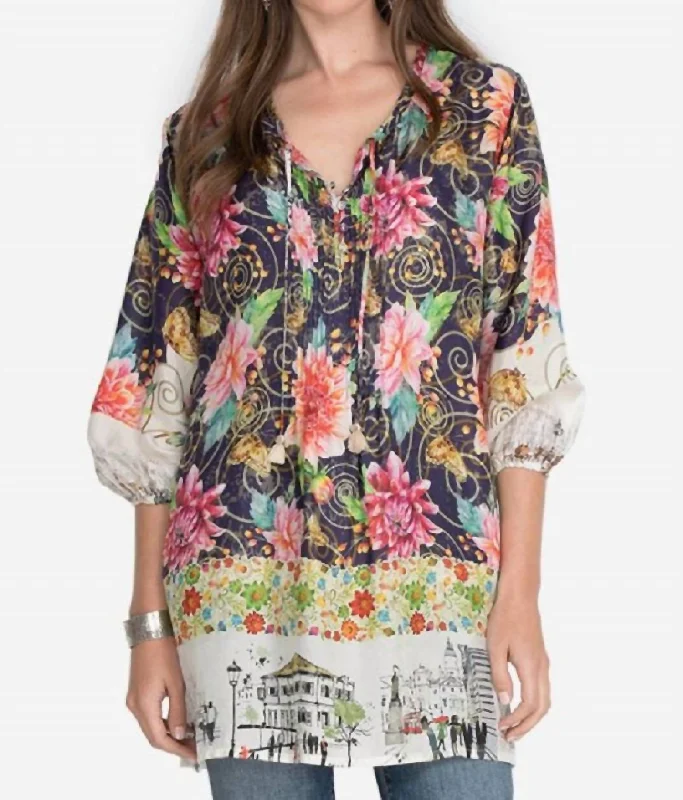 Uptown Claire Tunic In Multi