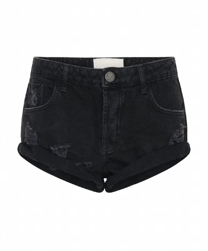 Double Bandits Denim Shorts In Black