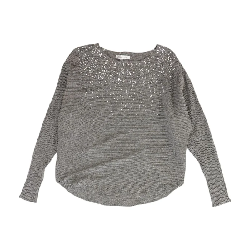 Gray Solid Knit Top