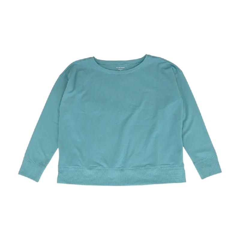 Blue Solid Knit Top