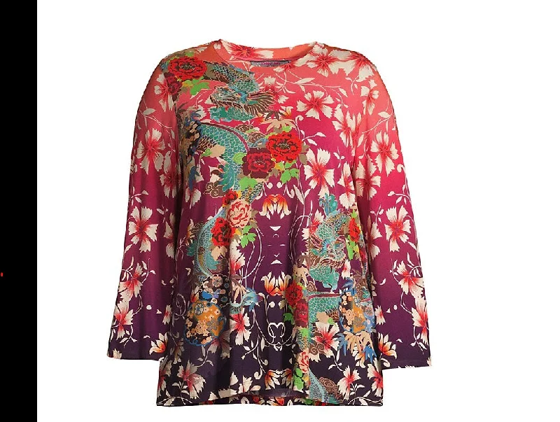 Johnny Was Adalena Kimono Sleeve Tee Multi Long Sleeve T-Shirt