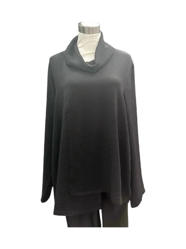 Women's Airflow Cowl Neck Top In Black