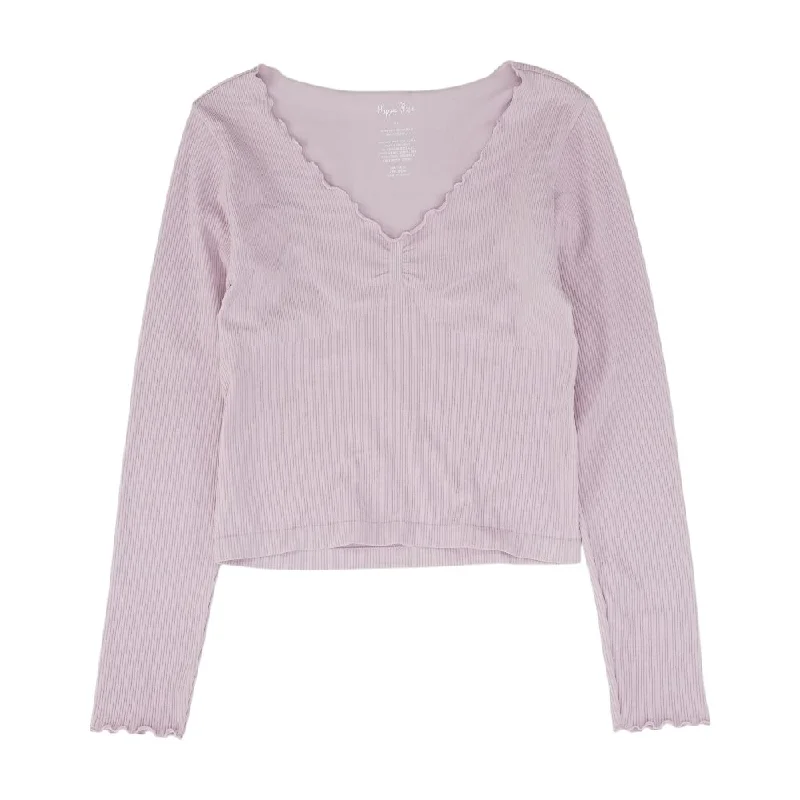 Lavender Solid Knit Top