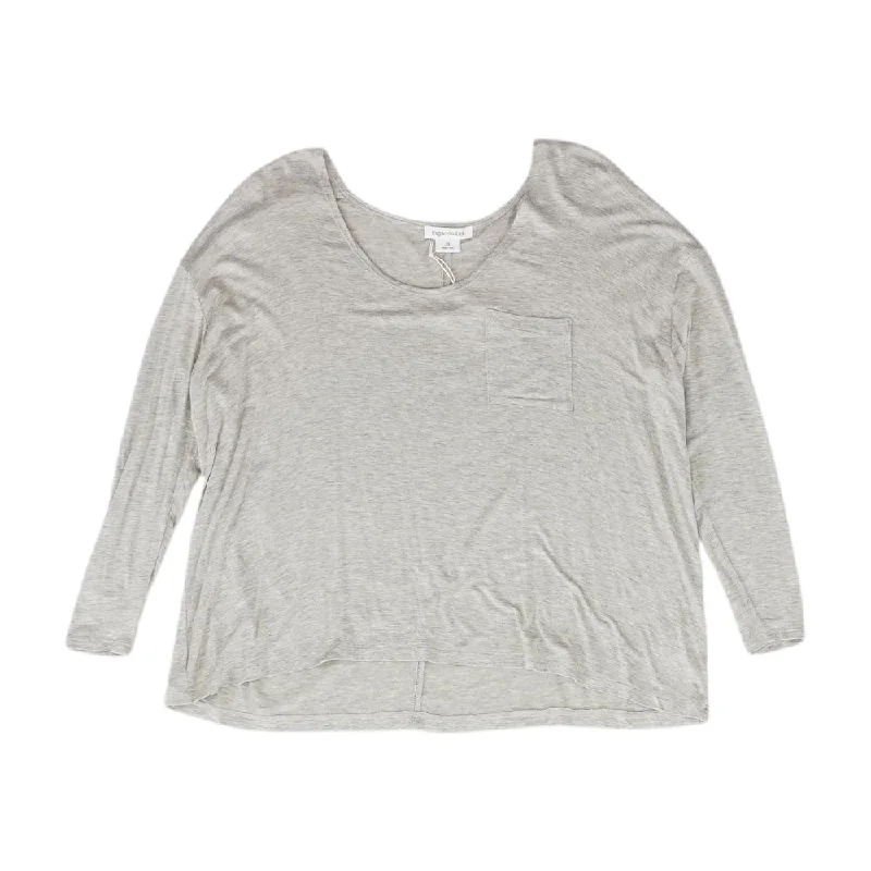 Gray Solid Knit Top