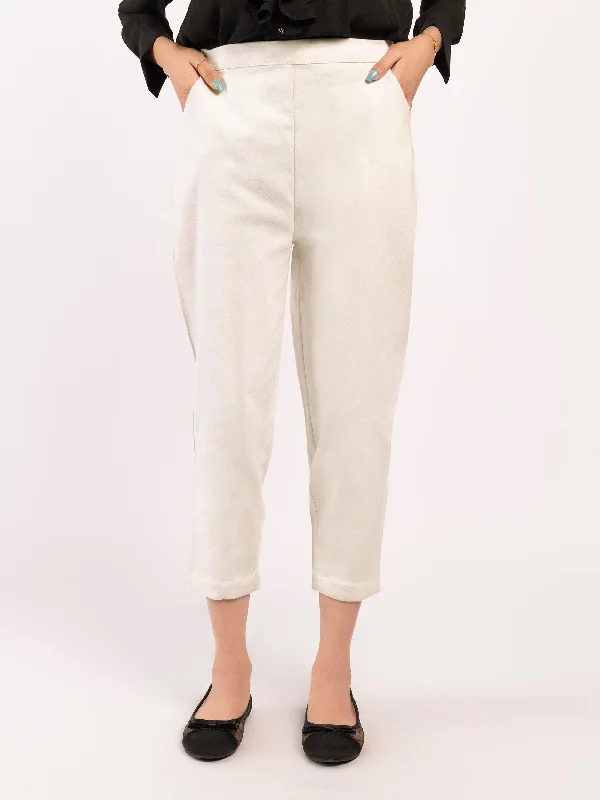 Poly Satin Straight Pants