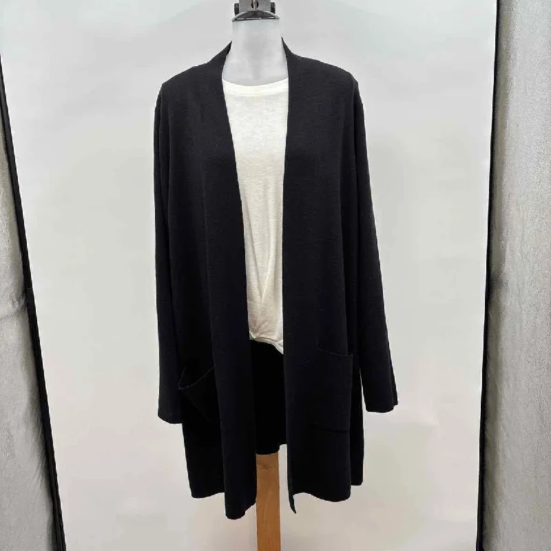 Eileen Fisher Women's Size XL Black Solid Cardigan