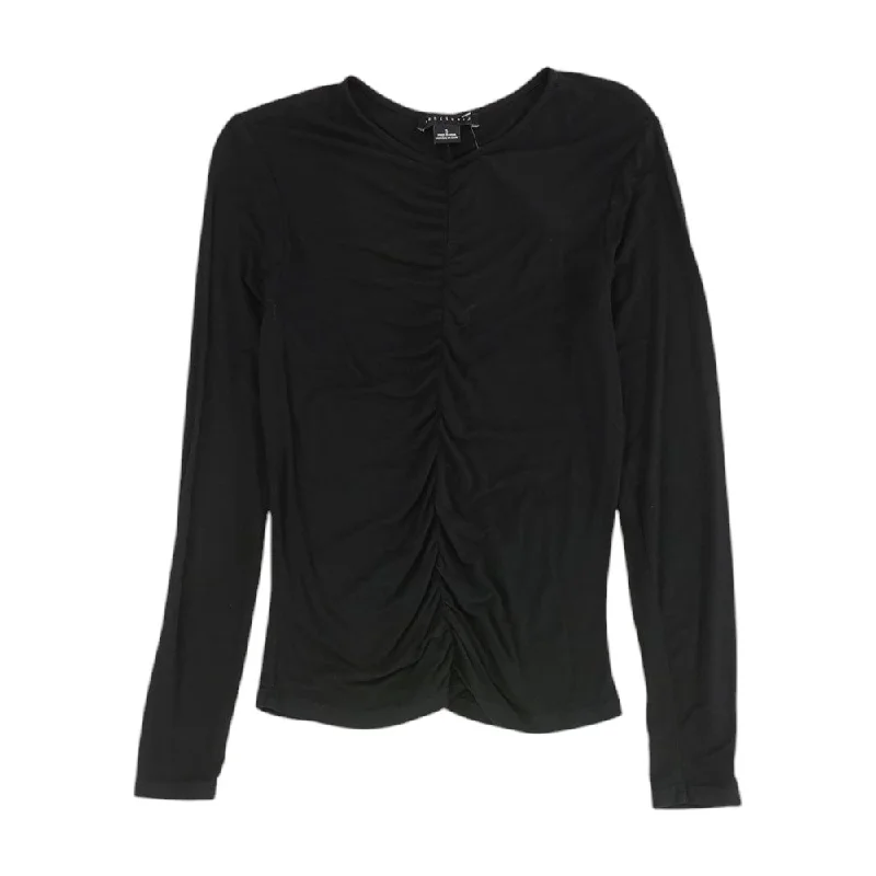 Black Solid Knit Top