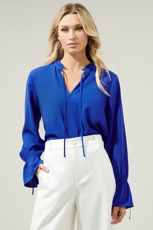 Ezra Split Neck Blouse