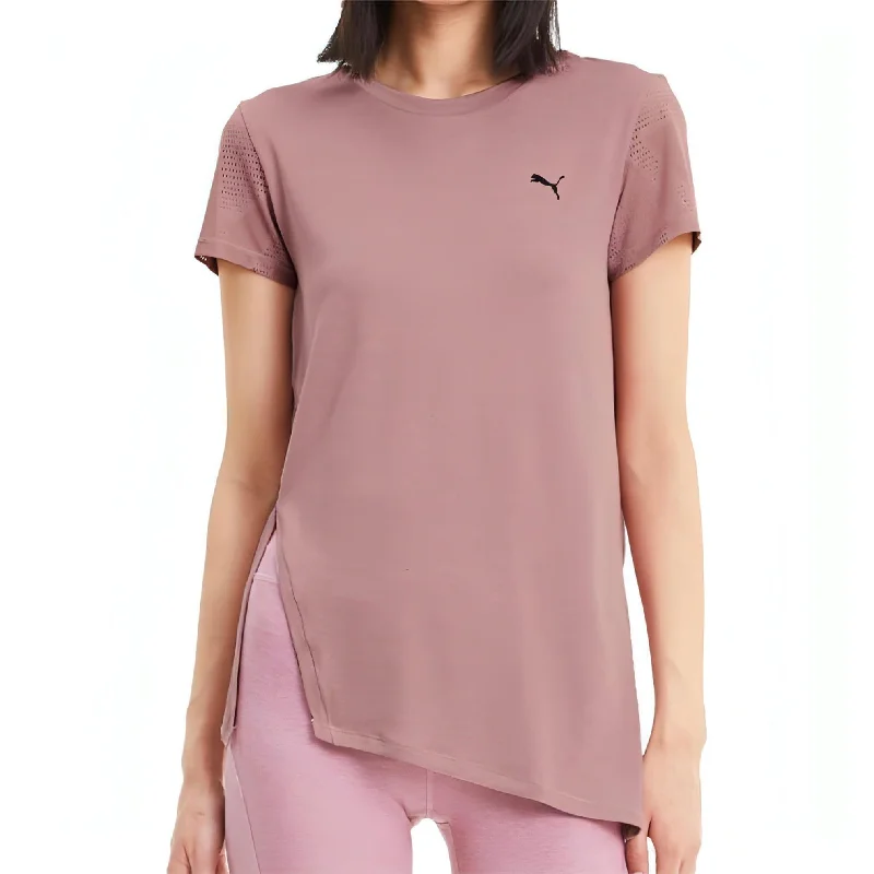 Puma Studio Lace Short Sleeve Womens Training Top - Pink