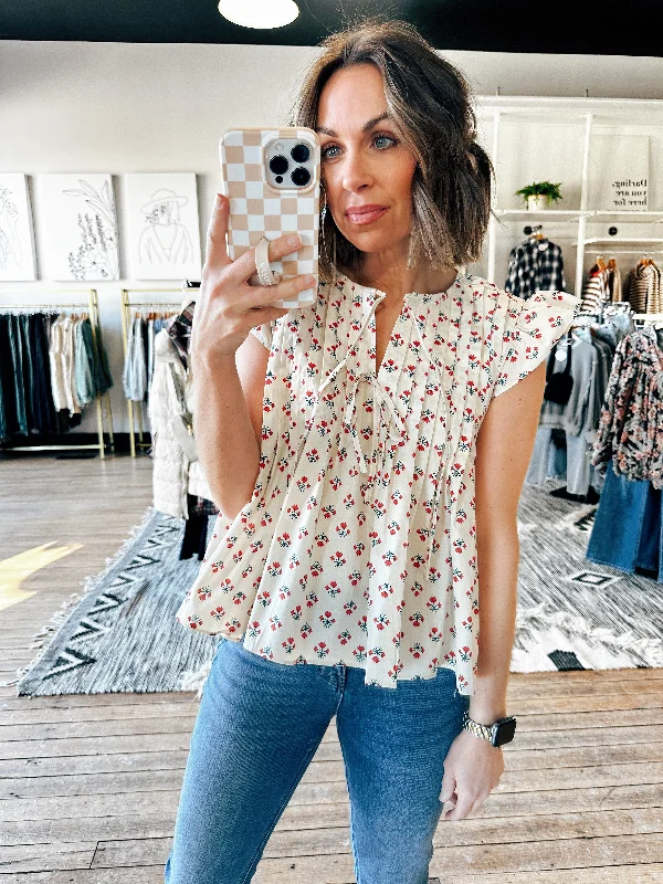 Morrow Floral Pleated Blouse