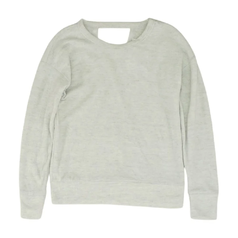 Gray Solid Knit Top