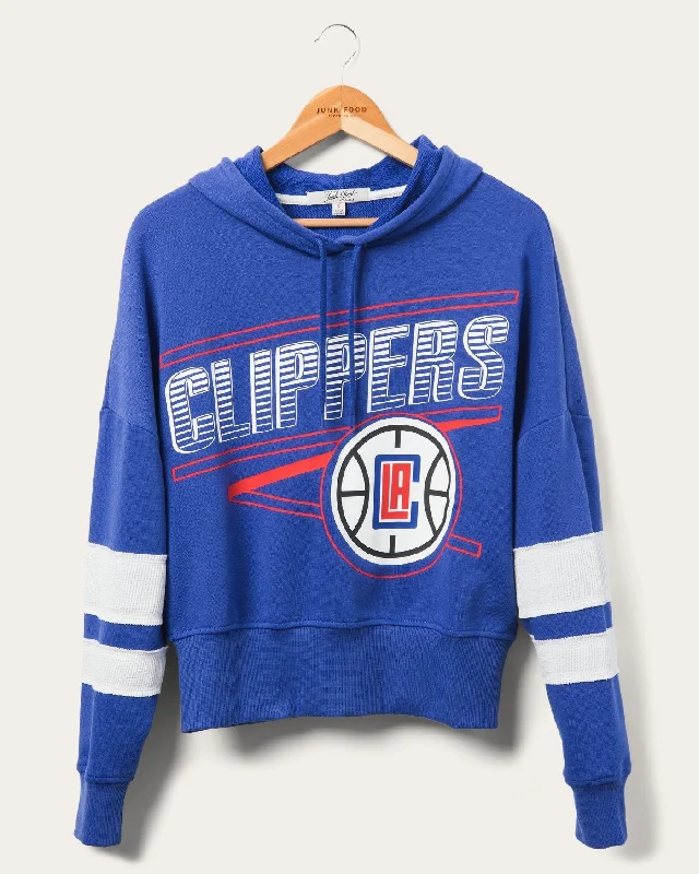 Women's Clippers Overtime Striped Fleece Hoodie