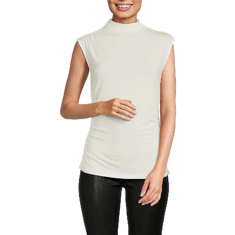 Womens Jersey Ruched Pullover Top