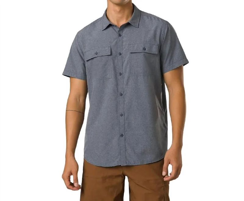 Lost Sol Short Sleeve Shirt In Nautical Heather